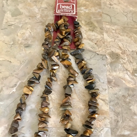 New Genuine Stone tigereye‎ chips gemstones- 4 strands pack - Picture 5 of 6